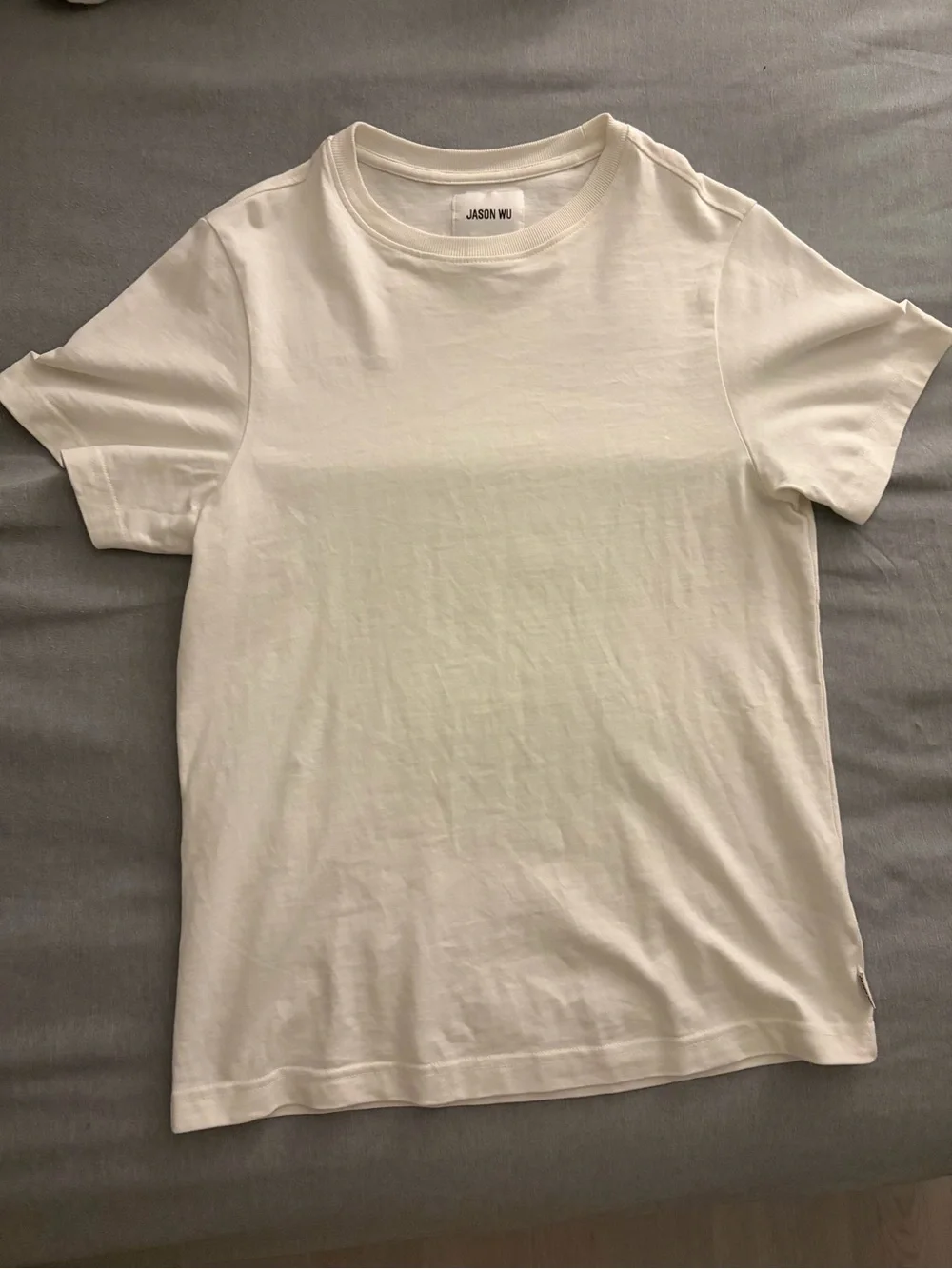 Jason Wu White Short-Sleeve Crew Neck Tee